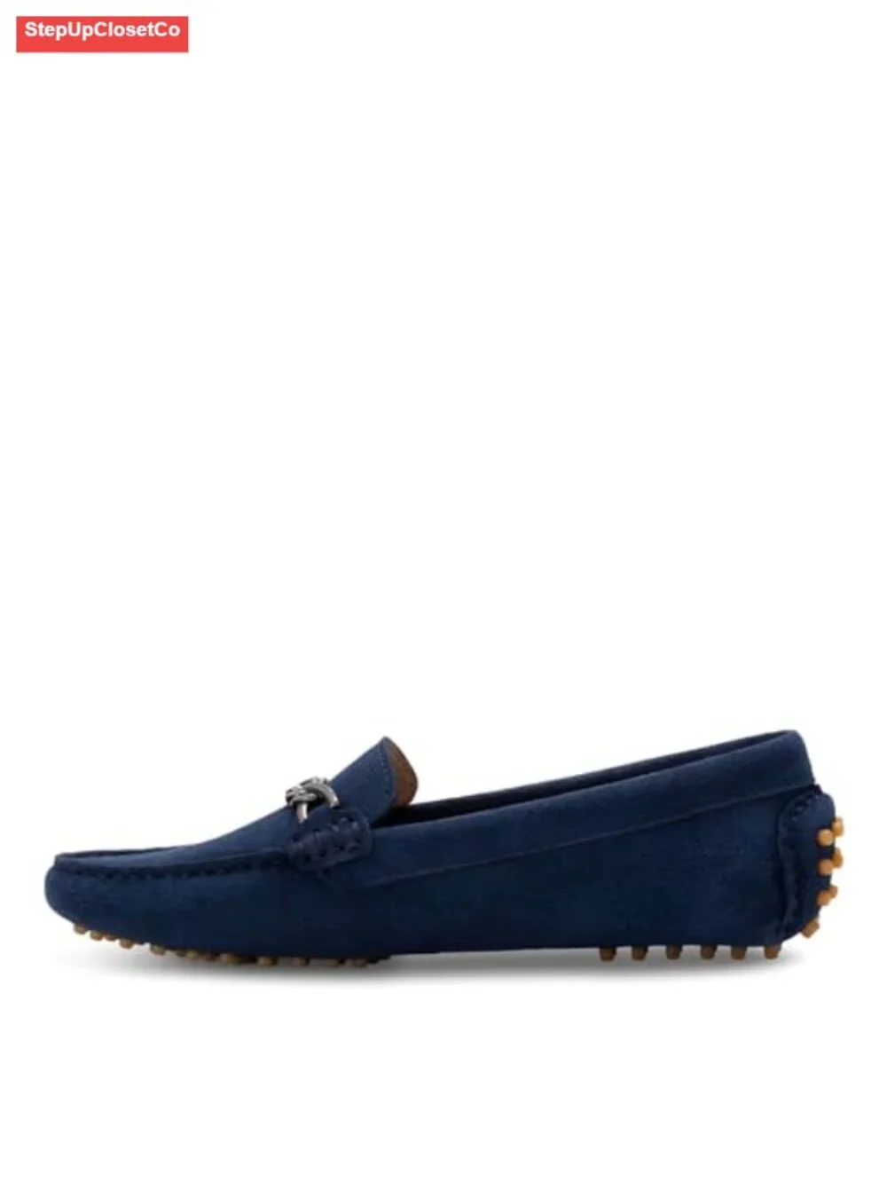 Women's Loafers & Slip-Ons - Moc Toe Leather Driving Shoes